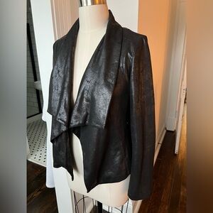 Faux Leather waterfall jacket